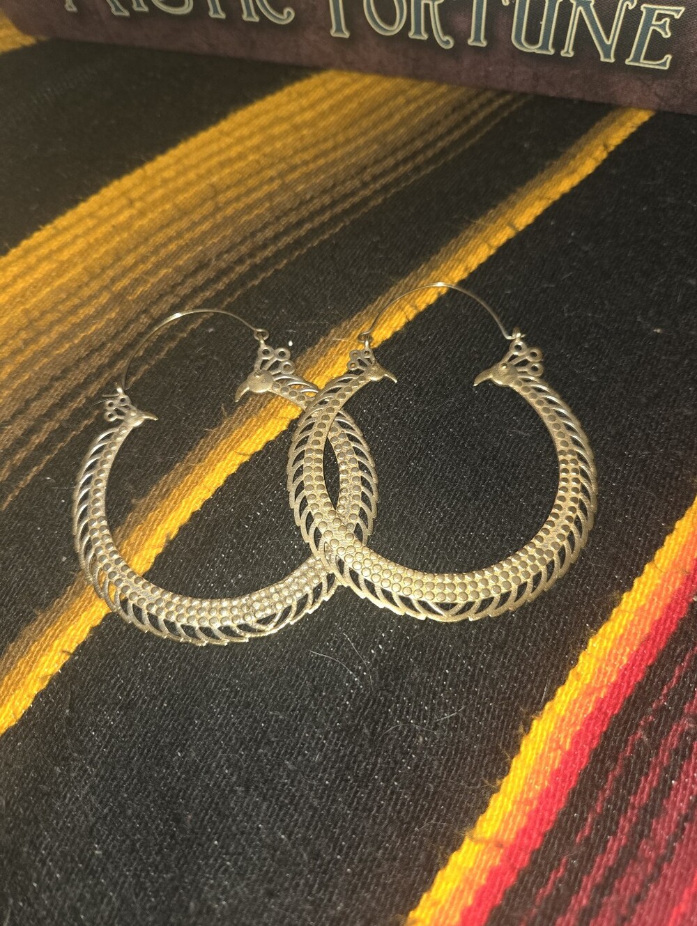 Sterling Silver Filigree Hoop Earrings - Silver